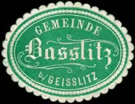 Alte Siegelmarke von Baßlitz (datiert zwischen 1850 und 1923)