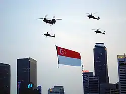 Helikopterparade am Nationalfeiertag