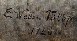 Signatur der Elisabeth Weber-Fülöp