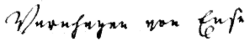 Signatur Varnhagens