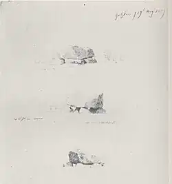 Caspar David Friedrich: Studie eines Hünengrabes bei Gützkow, 1809[17]