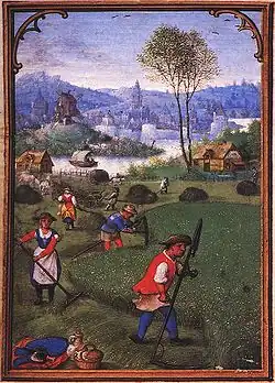 Simon Bening: Der Flämische Kalender (1520–25), Monat Juli