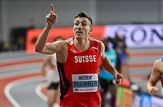 Simon Ehammer bei den Hallenweltmeisterschaften 2024 in Glasgow