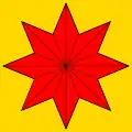 vereinfachter, breiter achtzackiger Stern