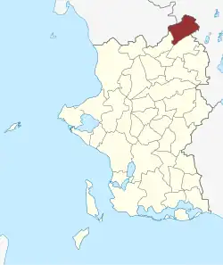 Lage des Nordrupvester Sogn in der Slagelse Kommune