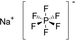 Strukturformel von Natriumhexafluorophosphat