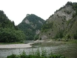 Blick aus dem Dunajec-Durchbruch