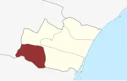 Lage des Kirke Skensved Sogn in der Solrød Kommune