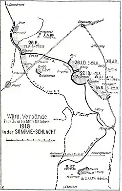 26. Inf.Div. in der Somme-Schlacht 1916