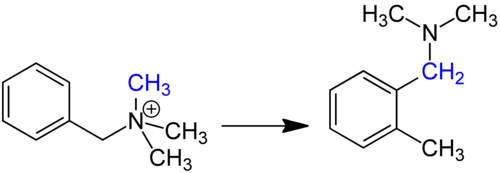 Reaktionsschema der Sommelet-Hauser-Umlagerung