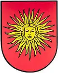 Sonnenfigur (Gesicht) im Wappen von Wiesbaden-Sonnenberg