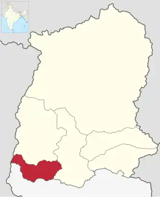 Positionskarte des Distrikts Soreng