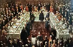 Souper im Redoutensaal der Hofburg 1760, Martin van Meytens (1763) Schönbrunn