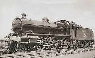 Lokomotive Nr. 847 bei Southern Railway (SR)