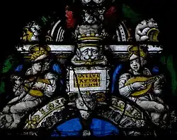 Musizierende Engel und Jahreszahl 1546