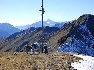 Gritzer Riegel (rechter Bildrand) gesehen vom Speikboden
