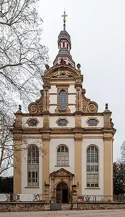 Ev. Drei­fal­tig­keits­kirche, Speyer: Frontaler Dachreiter