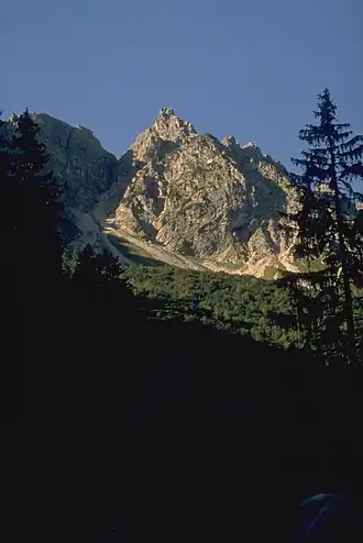 Spicherer Kopf am Morgen beim Aufstieg zur Eck-Alpe