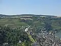 Blick von Burg Schönburg nach Nordwesten zum Spitzenstein
