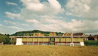 Sporthalle Kreuzbleiche aus Richtung Nordwesten