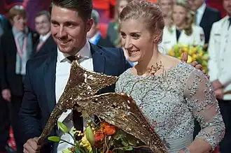 Eva-Maria Brem und Marcel Hirscher 2016