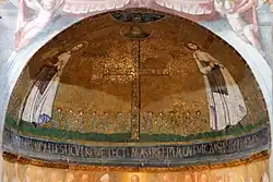 Apsismosaik in der Kapelle der Märtyrer Primus und Felicianus, um 649