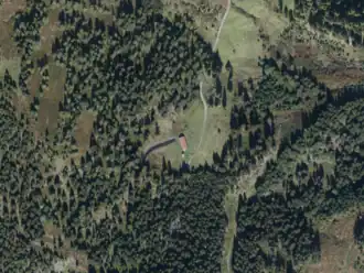 Stöcklhütte aus der Vogelperspektive