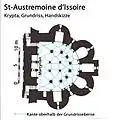 St-Austremoine d’Issoire, Krypta, Grundriss