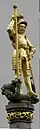 Vergoldete Statue des Ritters Georg, nach dem Original von 1520