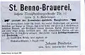 Die Brauerei Anton Pacher wird zur St. Benno-Brauerei