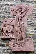 Fassadenrelief Kreuzigung und Tod Jesu
