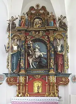 Altarbild: Hl. Georg mit dem Drachen