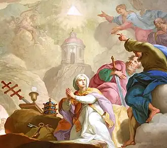 Zwölf Glaubensartikel – Allegorie der Kirche (Detail) (Johann Joseph Anton Huber)