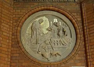 Relief von Aloys Denoth: “Die Erweckung der Tabita durch Petrus”