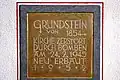 Grundstein 1854/1952