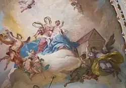 Überführung des Marienhauses, Johann Wolfgang Baumgartner, Augsburg 1758 – Bild o)