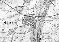 St. Pölten und Umgebung in der Franziszeischen Landesaufnahme, zwischen 1806 und 1869