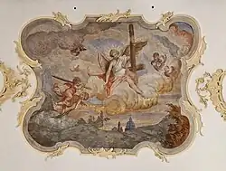 Langhaus-Fresko: Engel mit Marterwerkzeugen