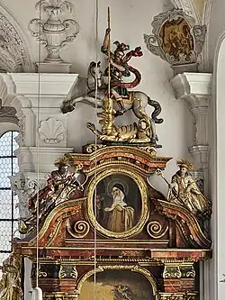 Rechter Seitenaltar, Altarauszug