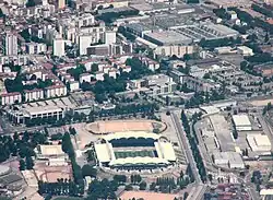 Luftbild des Stadions