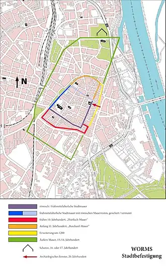 Historische Entwicklung der Stadtbefestigung