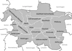 Stadtbezirke und Stadtteile