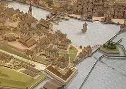 Kratzquartier um 1790 im Stadtmodell von Hans Langmack