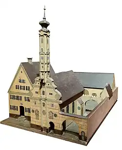 Modell des Spitals mit dem ursprünglichen Zustand im Stadtmuseum