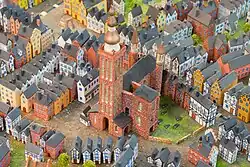 Modell der Stadt 1634 mit Kirche St. Anna