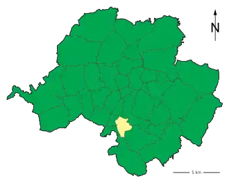 Lage des Stadtteils Chemnitz-Markersdorf in Chemnitz (anklickbare Karte)