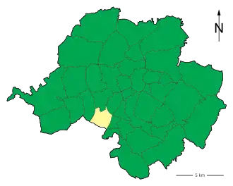 Lage des Stadtteils Chemnitz-Stelzendorf in Chemnitz (anklickbare Karte)