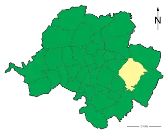 Lage des Stadtteils Chemnitz-Adelsberg in Chemnitz (anklickbare Karte)