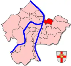 Lage des Stadtteils Koblenz-Niederberg