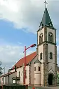 Südwestseite der Kirche St. Gallus